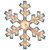 16.75" Lighted Snowflake Christmas Window Silhouette Decoration